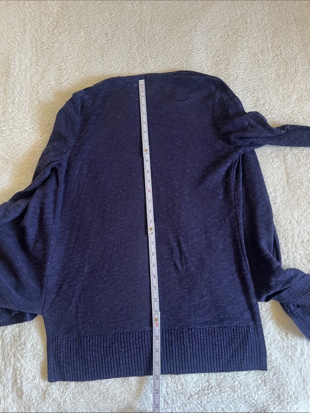 GAP Navy Blue Slub Shawl Open Front Cardigan Sweater NWT Size S